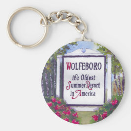 Willkommen beim Wolfeboro NH Sign Schlüsselanhänger
