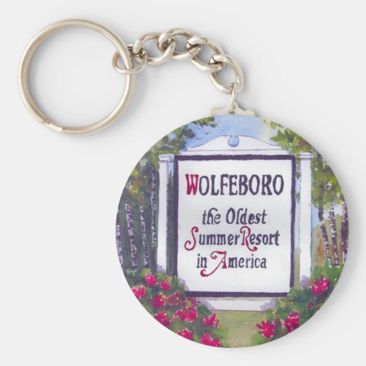 Willkommen beim Wolfeboro NH Sign Schlüsselanhänger (Vorne)