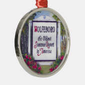 Willkommen beim Wolfeboro NH Sign Silbernes Ornament (Rechts)
