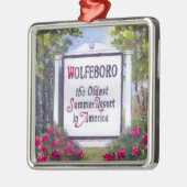 Willkommen beim Wolfeboro NH Sign Silbernes Ornament (Links)