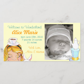 Willkommen beim Wonderland Birth Announcement Butt Ankündigung
