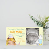 Willkommen beim Wonderland Birth Announcement Butt Ankündigung (Stehend Vorderseite)