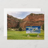Willkommen beim Zeichen von Utah - Staat Postkarte (Vorne/Hinten)