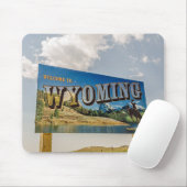 Willkommen beim Zeichen von Wyoming - Staat Border Mousepad (Mit Mouse)