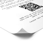 Willkommen berührungslose QR-Code Gast Register Pa Poster (Ecke)