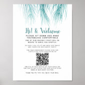 Willkommen berührungslose QR-Code Gast Register Pa Poster (Vorne)