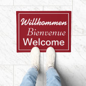 Willkommen Bienvenue Welcome Multilingual Doormat Fußmatte