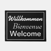 Willkommen Bienvenue Welcome Multilingual Fußmatte (Vorderseite)