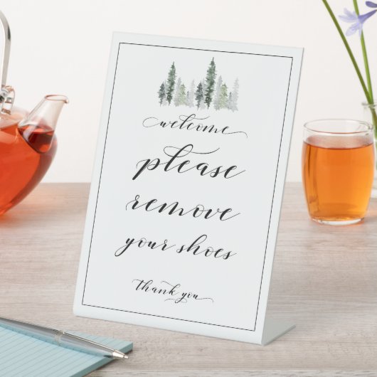 Willkommen Bitte entfernen Sie Ihr Schuhschild Sockelschild (In Situ)