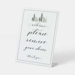 Willkommen Bitte entfernen Sie Ihr Schuhschild Sockelschild