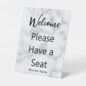 Willkommen Bitte haben Sie einen Firmennamen aus M Sockelschild (Vorderseite)