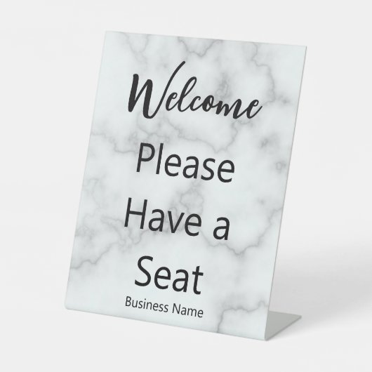 Willkommen Bitte haben Sie einen Firmennamen aus M Sockelschild (Vorderseite)