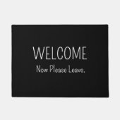 Willkommen. Bitte jetzt gehen. Lustiger Introverti Fußmatte (Vorderseite)