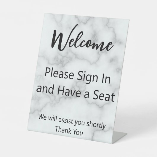 Willkommen Bitte melden Sie sich an und lassen Sie Sockelschild (Vorderseite)