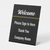 Willkommen Bitte melden Sie sich hier an Vielen Da Sockelschild (Vorderseite)