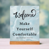 Willkommen Bitte Nehmen Sie Platz Acryl Displaysch Acrylschild (Neutral)