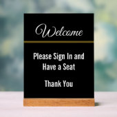 Willkommen Bitte registrieren Sie sich für einen S Acrylschild (Neutral)