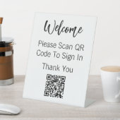 Willkommen Bitte scannen Sie QR-Code, um sich in V Sockelschild (In SItu)