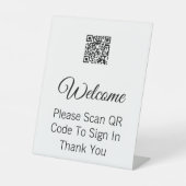 Willkommen Bitte scannen Sie QR-Code, um sich in V Sockelschild (Vorderseite)