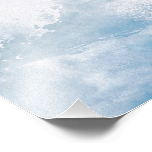 WILLKOMMEN BLAUE WAVES FOTODRUCK (Ecke)