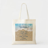 Willkommen Blue Beach Waves Sandy Toes Tragetasche (Vorne)