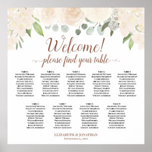 Willkommen! Blush Peach-Rose 9 Tabelle Seekarte Poster