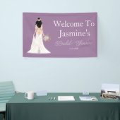 Willkommen Boho Black Hair Bride Banner (Messeveranstaltung)