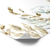 Willkommen Boho Rustic Wedding Budget Poster (Ecke)