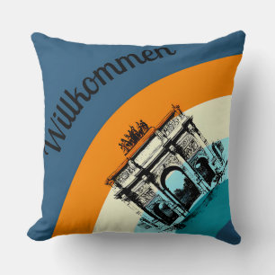 Willkommen Brandenburger Tor Retro-Kissenhülle Kissen