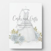 Willkommen Brautparty Stilvolles Aquarellkleid Fotoplatte (Vorderseite)