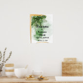 Willkommen Brautparty Tropical Palm Sign Poster (Küche)