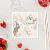 Willkommen Brautparty Vintage Alice im Wunderland Serviette (Beispiel)