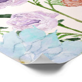 Willkommen Brautparty Wildblume Aquarell Poster (Ecke)