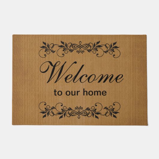 Willkommen - Burlap Fußmatte (Vorderseite)
