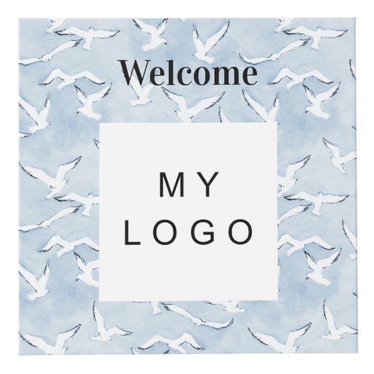 Willkommen Business-Logo QR-Code-Menü am Meer Tabe Würfel (Vorderseite)