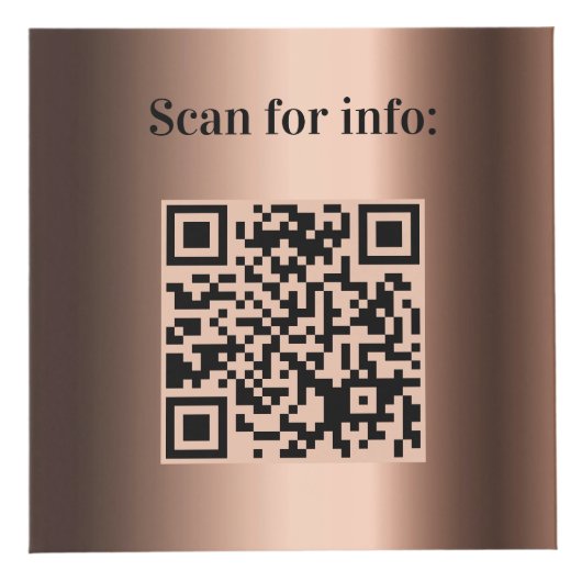 Willkommen Business Logo QR Codes Bronze Info Tabe Würfel (Vorderseite)