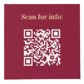 Willkommen Business Logo QR Codes burgundinfo Tabe Würfel (Vorderseite)