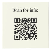 Willkommen Business Logo QR Codes Elfenbeininfo Ta Würfel (Vorderseite)