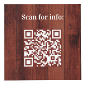 Willkommen Business Logo QR Codes Holzinfo-Tabelle Würfel (Vorderseite)