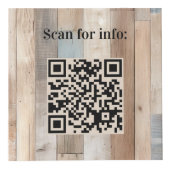 Willkommen Business Logo QR Codes Holzinfo-Tabelle Würfel (Vorderseite)