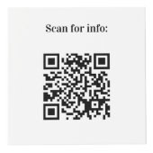 Willkommen Business Logo QR Codes Info Weiße Tabel Würfel (Vorderseite)