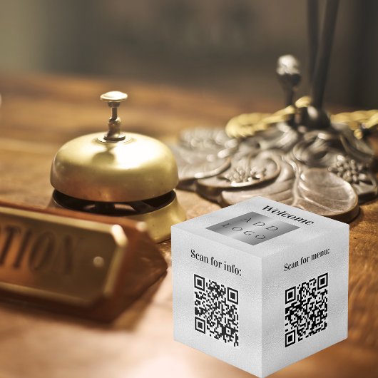 Willkommen Business Logo QR Codes Würfel