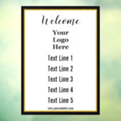 Willkommen Business Text Website und Ihr Logo hier Fensteraufkleber (Blatt 3)