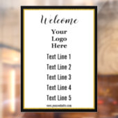 Willkommen Business Text Website und Ihr Logo hier Fensteraufkleber (Blatt 2)