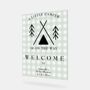 Willkommen Camping-Baby-Party Acrylschild