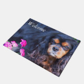 Willkommen Cavalier King Charles Spaniel Doormat Fußmatte (Schrägansicht)