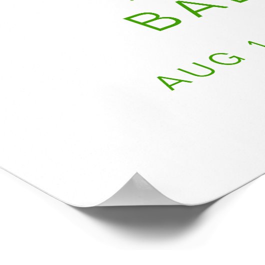 Willkommen Clementine Orange Fruit Baby Dusche Poster (Ecke)