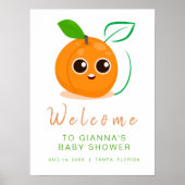 Willkommen Clementine Orange Fruit Baby Dusche Poster (Vorne)