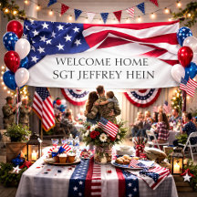 Willkommen daheim Amerikanische Flagge Militärfeie