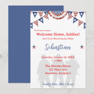 Willkommen daheim Soldat Patriotische Party Einladung